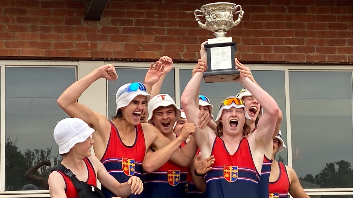 BrightonGrammar's tweet image. The boys of the VIII have brought back the cup. Since 1983, this has been our dream: our aspiration. Congratulations to our first VIII rowers today who have won the Head of the River. 

#GoTonners #TonnersRowing #APSHoR