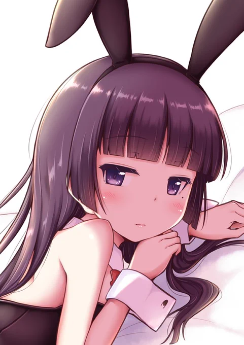 ようやくうさ猫本の表紙塗りを終らせたのでお顔アップとトリミング前のやつを。ばにーん!

うさ耳分のある #黒猫if 下巻を読めば心のバニーが見えるぞ!
#俺妹 #黒猫 #瑠璃先輩 