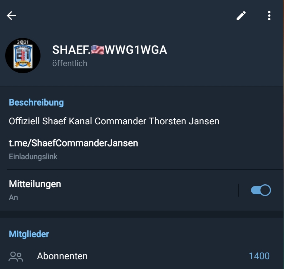 Thorsten Jansen (@thorstenjansen3) on Twitter photo Message from SHAEF.🇺🇸 Hinweis!
Unser offizieller Telegram-Account!
Sie sind alle eingeladen!
Thorsten Gerhard Jansen Soldier, Commander,
SHAEF.🇺🇸<a href="/realDonaldTrump/">Donald J. Trump</a> <a href="/KremlinRussia_E/">President of Russia</a> Message from SHAEF.🇺🇸 Hinweis!
Unser offizieller Telegram-Account!
Sie sind alle eingeladen!
Thorsten Gerhard Jansen Soldier, Commander,
SHAEF.🇺🇸<a href="/realDonaldTrump/">Donald J. Trump</a> <a href="/KremlinRussia_E/">President of Russia</a>