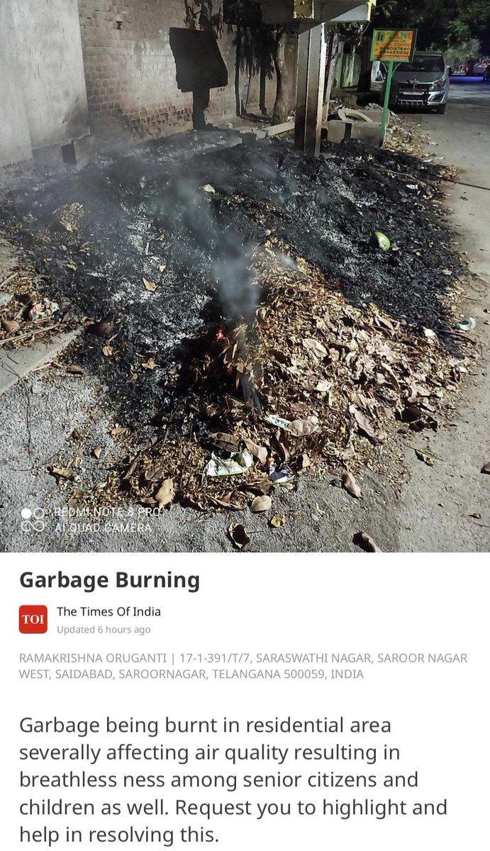 This the worst thing happening to our environment around us. We all need to start a campaign against the garbage burning and force the govt to find better alternatives. Please join the movement 
#stopgarbageburning