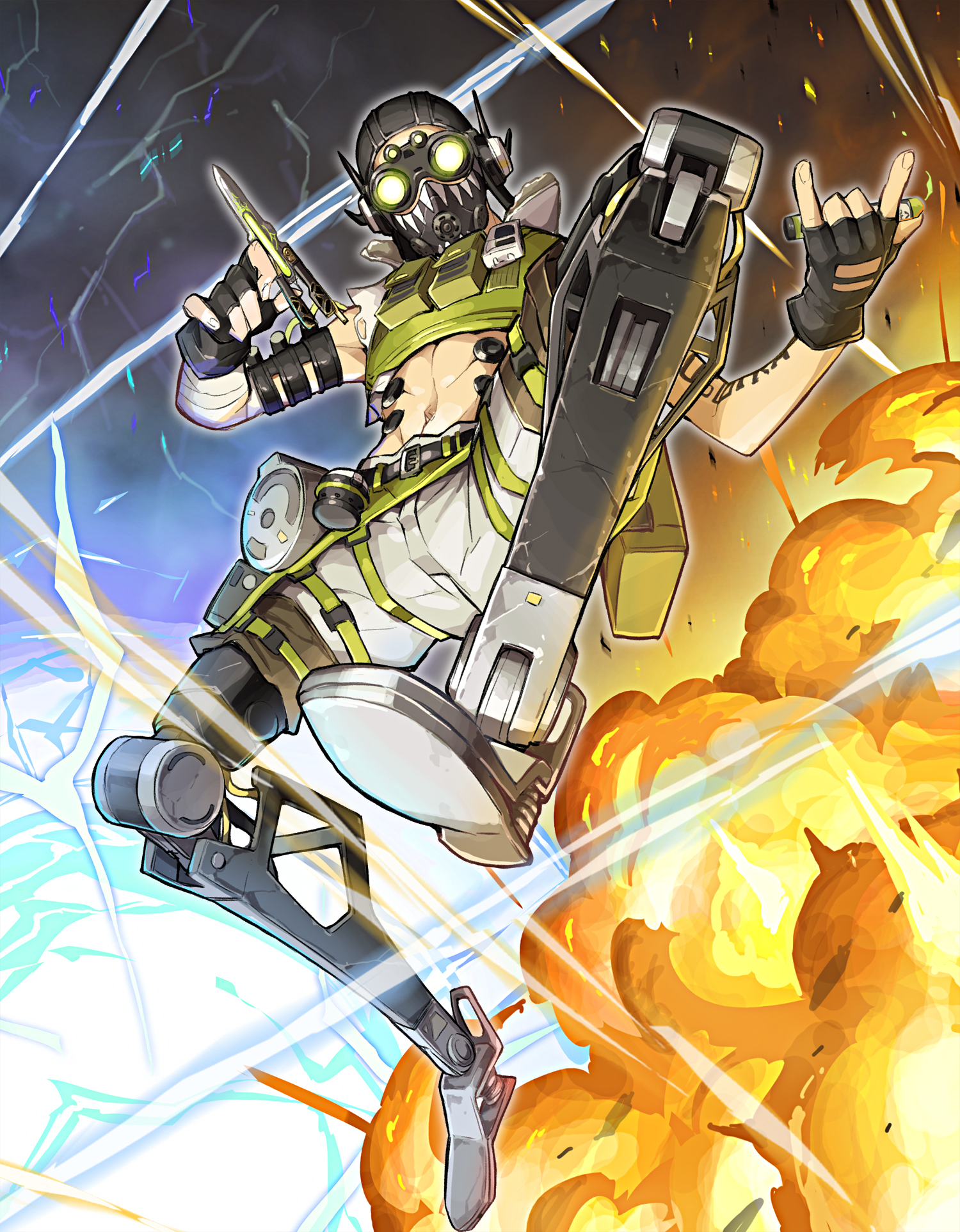 軍島曹一郎 義足の切り込み隊長オクタン Apexlegends T Co Lsmrkn5el1 Twitter
