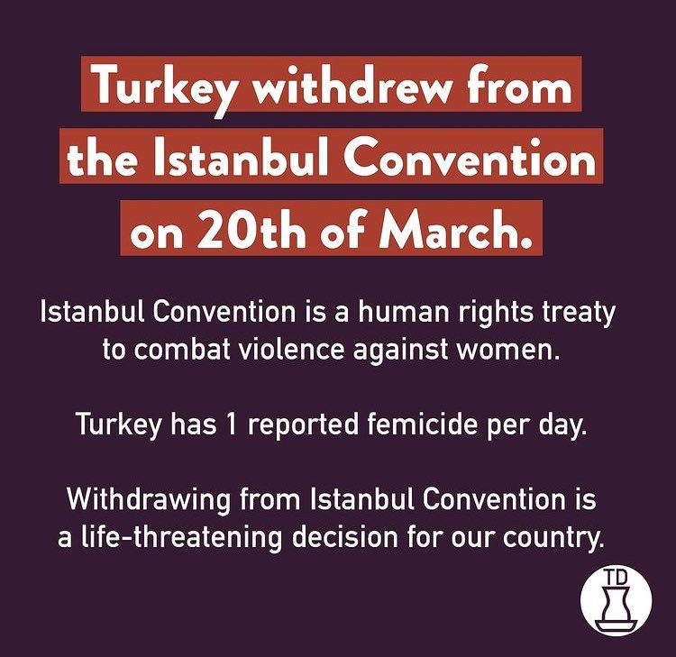 fllaneur_'s tweet photo. What’s happening in Turkey? Let me tell you: 
The convention that defends women's rights and also against violence, including many countries’s participated, is cancelled by a single word that came out of the president's mouth last night. 
 #İstanbulSözleşmesi https://t.co/sWbYFvc5E8