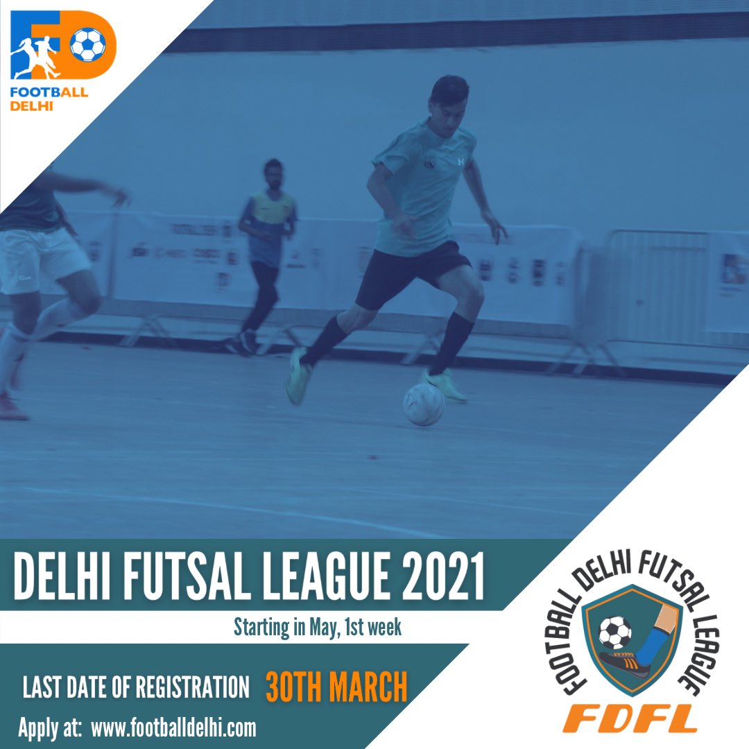 FootballDelhi's tweet photo. Great News for the Futsal Teams!!🤩
Delhi Futsal League is back. Interested teams can register for the league at https://t.co/Nt51iwTBLv
#FootballDelhi #TakingEveryoneTogether https://t.co/gFZLHmGUu1