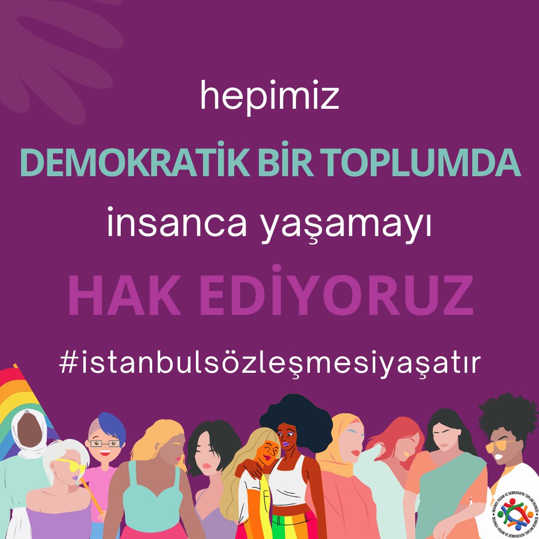 Demokratik olmayan yollarla İstanbul Sözleşmesi’ni yoksayanların karşısında duruyoruz ve tekrar tekrar söylüyoruz #kadıncinayetleripolitiktir
#istanbulsözleşmesiyaşatır
#İstanbulsözlesmesibizim
#IstanbulSözleşmesi
