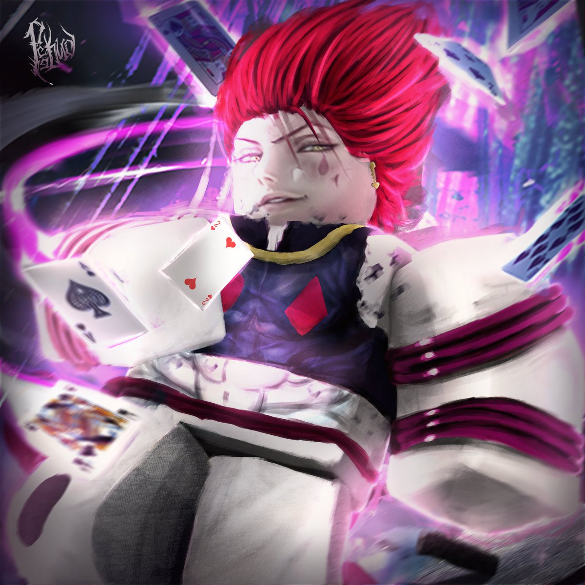 So I made a Hisoka skin in Roblox Thoughts? : r/HunterXHunter