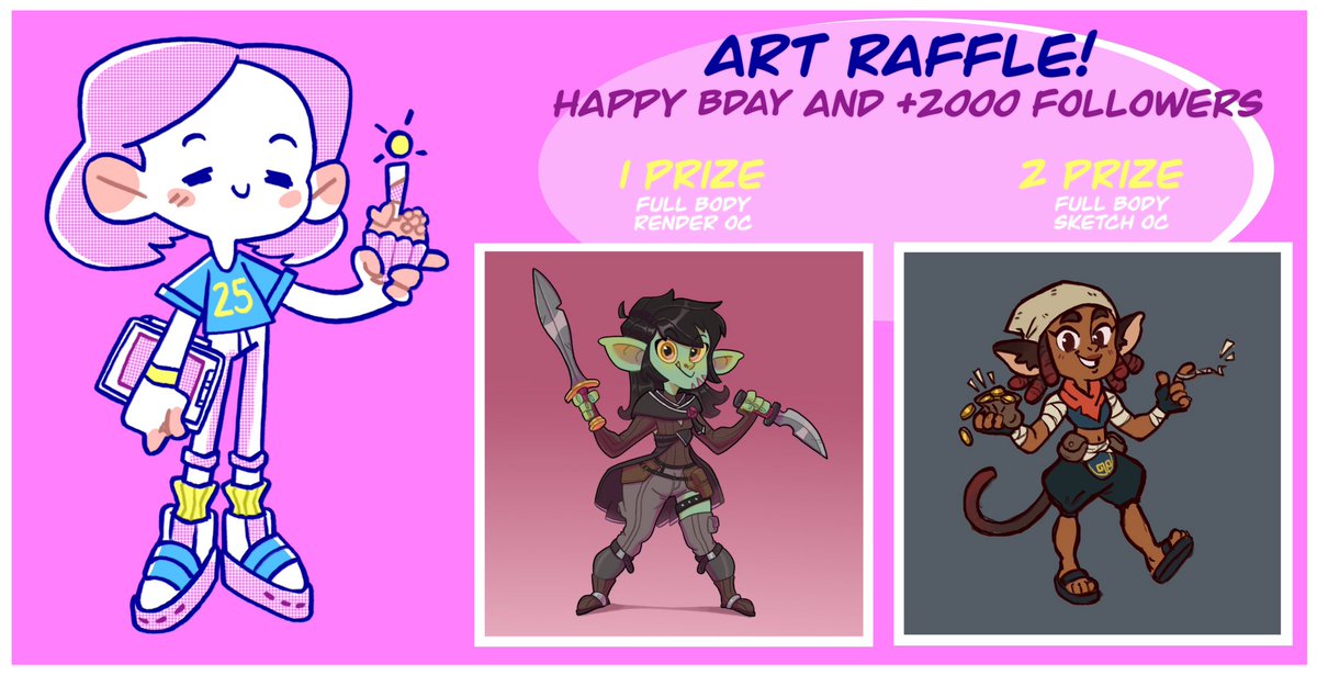 NereacanoArt's tweet image. HAPPY BDAY TO ME AND HAPPY WITH THE +2000 FOLLOWERS

💙If u want to participated on the raffle LIKE and RT this post💙