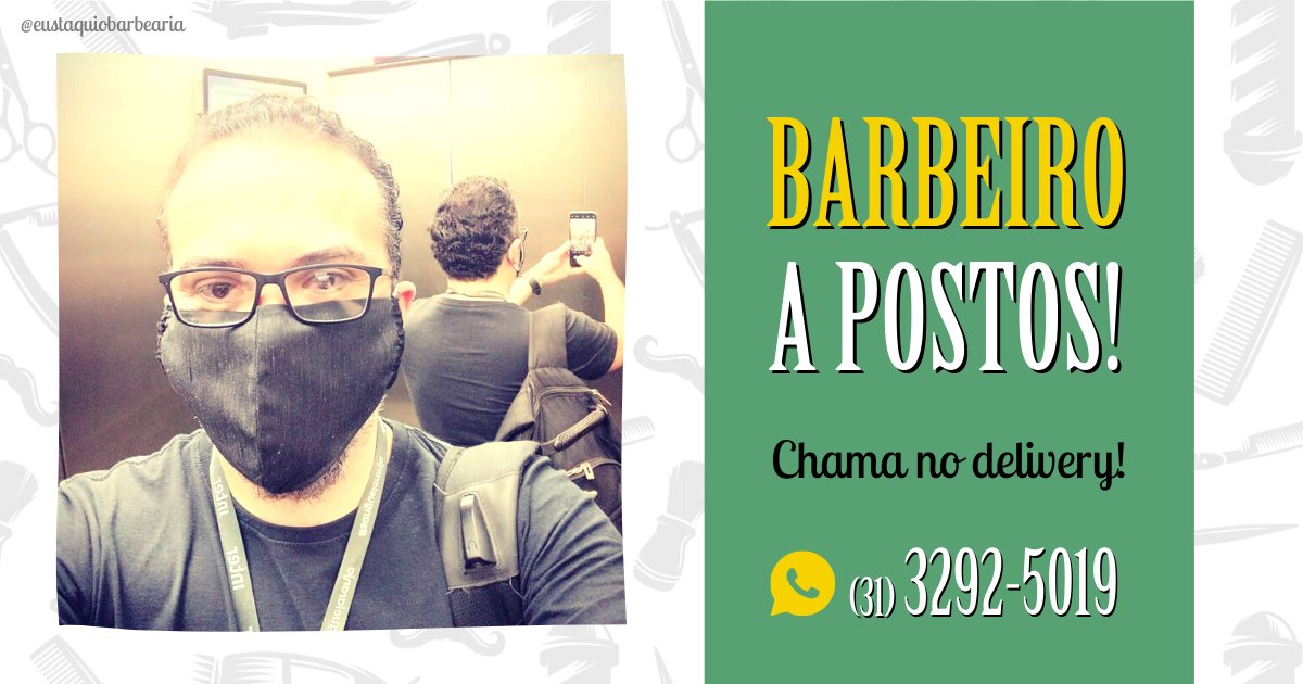 eustaquiobarber's tweet photo. Nossos barbeiros estão a postos, prontos para te atender com serviços excelentes, executados com toda segurança que você merece.
.
É só chamar!
.
Agende pelo Whatsapp: (31) 3292-5019. Nós vamos até você.

.
.
.

#barbearia #bh #barbeiroemcasa #barbeariadelivery #deliverybh https://t.co/8dn4eXkA9c