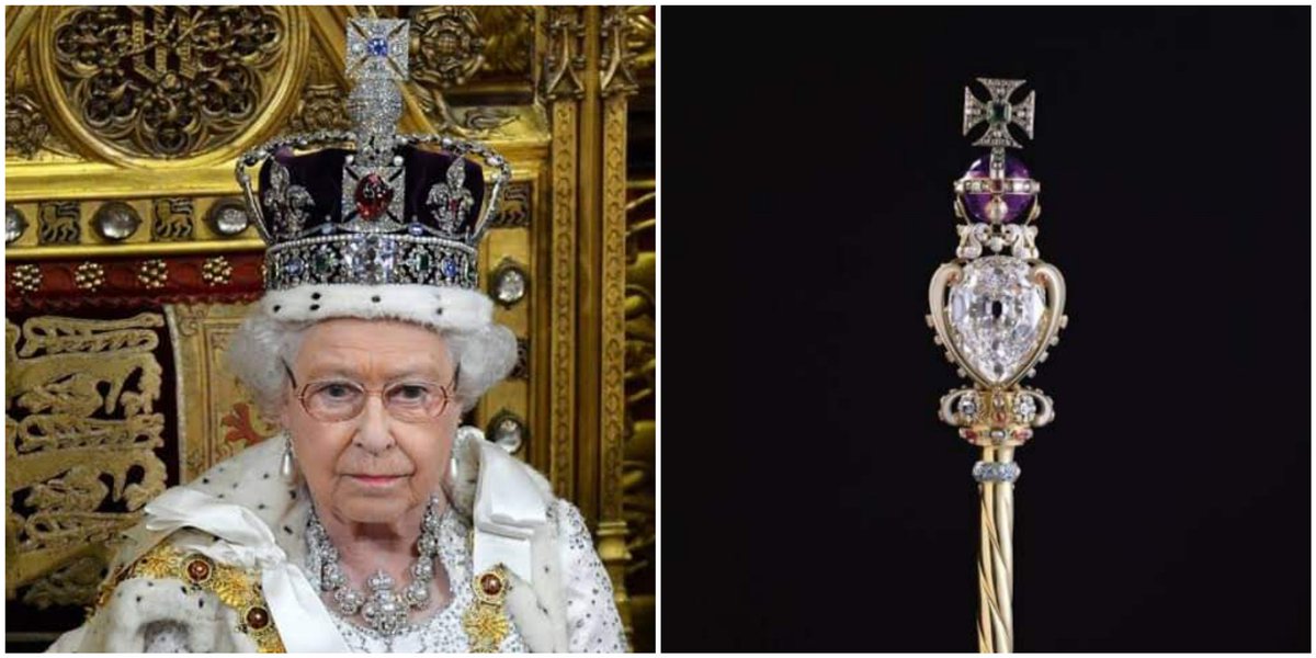 MyFrika's tweet photo. Did You Know...🤔🤔

The Queen of England owns two of the largest Diamonds ever found. 

Both were discovered (stolen) in South Africa and are worth FIVE (5) billion dollars....1/ https://t.co/oFS8Y8yrc3