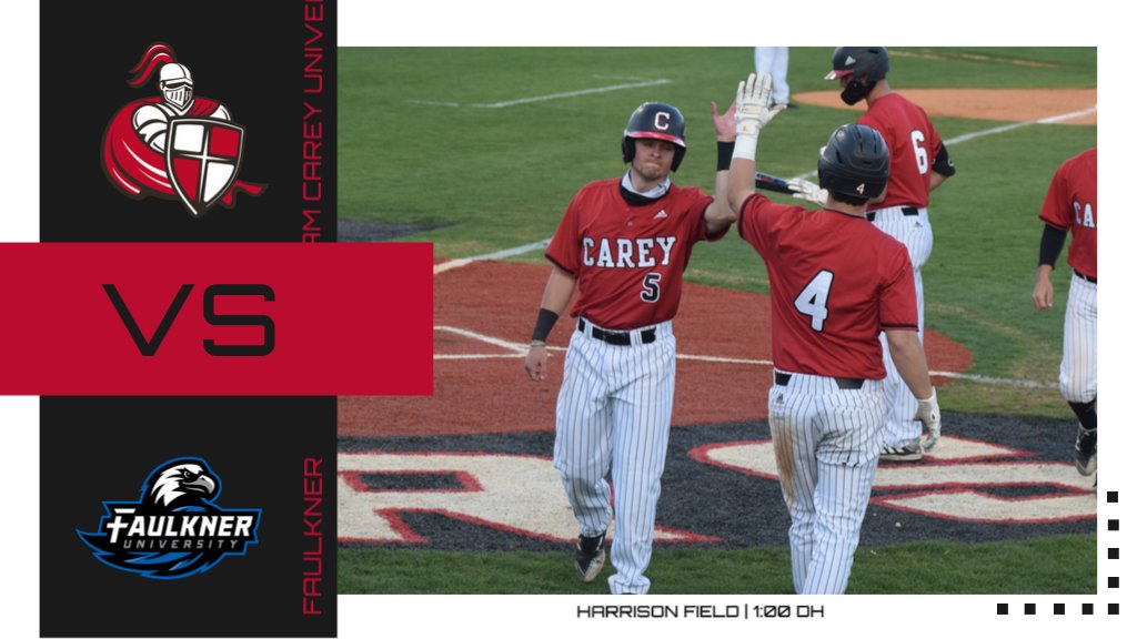 WmCareyBSB's tweet photo. #14 Crusaders and #6 Faulkner continue SSAC series today in Montgomery. First pitch of twin bill is slated to begin at 1:00 from Harrison Field. https://t.co/mvAvuvDSXS