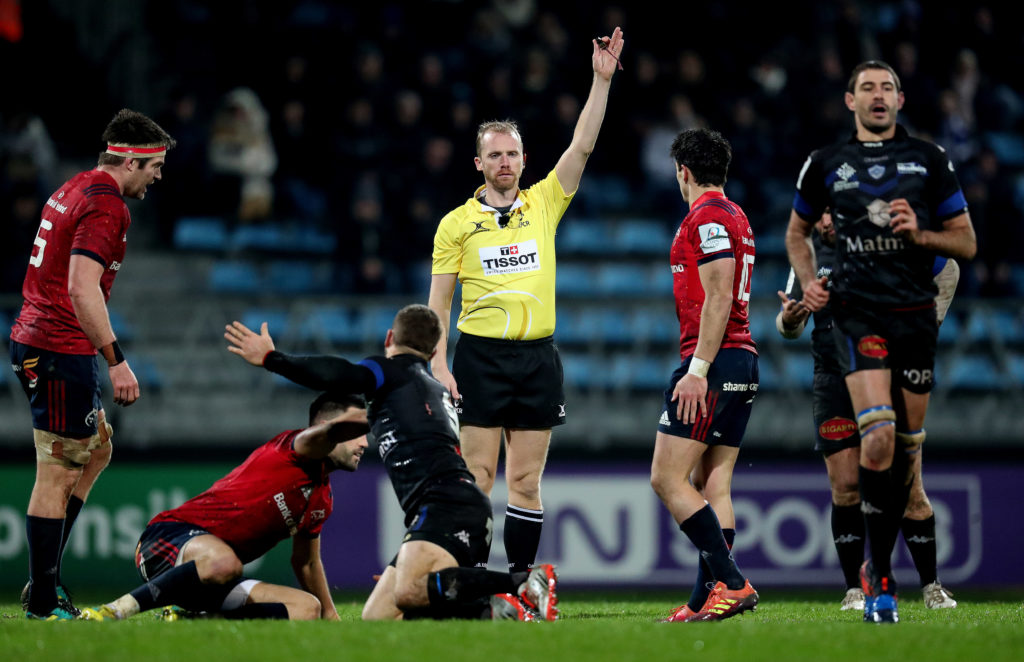 Wayne Barnes to take charge of Munster’s Round of 16 Champions Cup tie with Toulouse