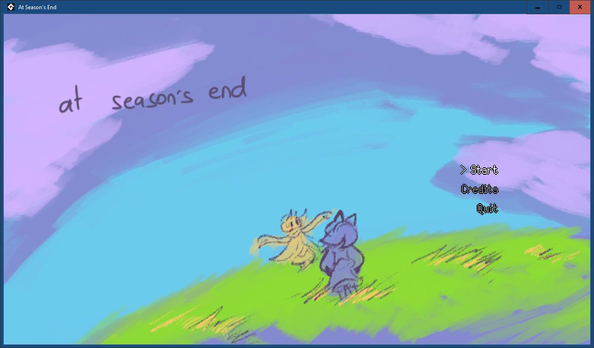 rukadev's tweet photo. My #GreatSpringGameJam2021 entry, At Season's End!
"A lone spirit goes on a journey to find their friend and bring back spring."
Thanks for watching my progress - I hope you enjoy the results! You can play it now on my https://t.co/knflVVogeR page!
https://t.co/1vrDBlEUxh https://t.co/OXX3ct9Flv