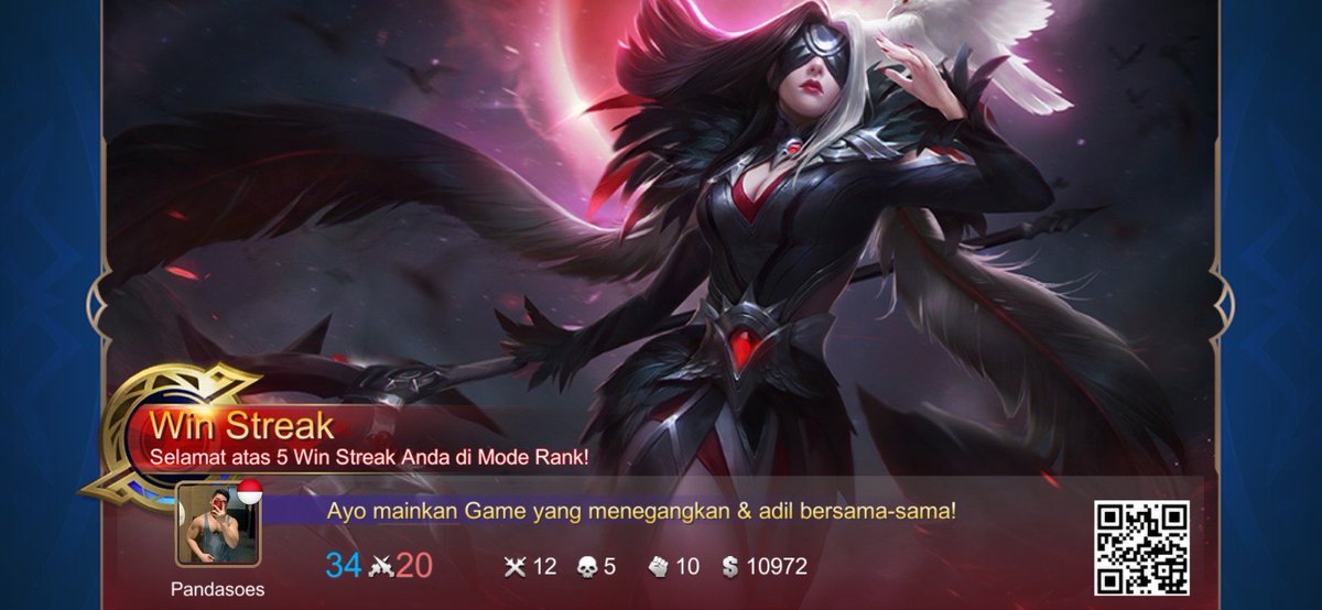 kevin__panda's tweet photo. Detik2 sebelum season baru dan turun Epic. Dikit lagi Mythic II tapi susah bgt 😌 #solofighter #Pharsa https://t.co/hQlrptFAHH