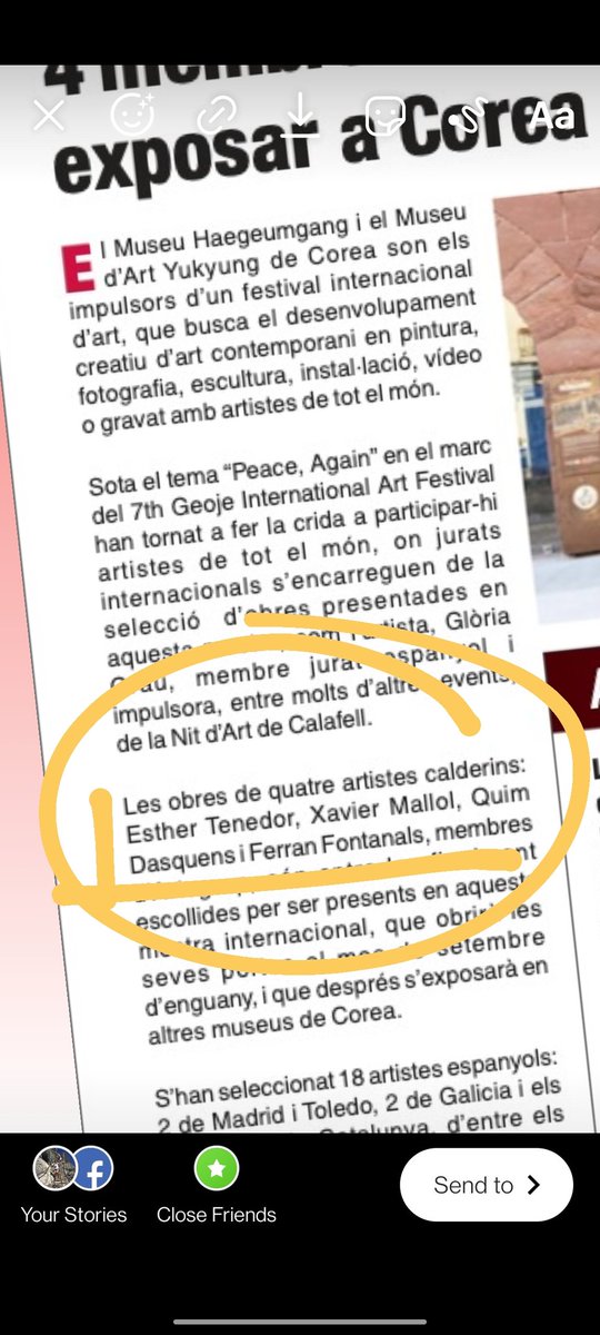 xalenski's tweet photo. A Caldes de Montbui tenim molt de #TalentCalderi i marxa cap a Corea del Sud #PeaceAgain #GeojeInternationalArtFestival #ElsCalderinsFemCoses i molt ben fetes @QuimDasquens #FerranFontanals #XavierMallol #EstherTenedor https://t.co/hCDe2POPNI