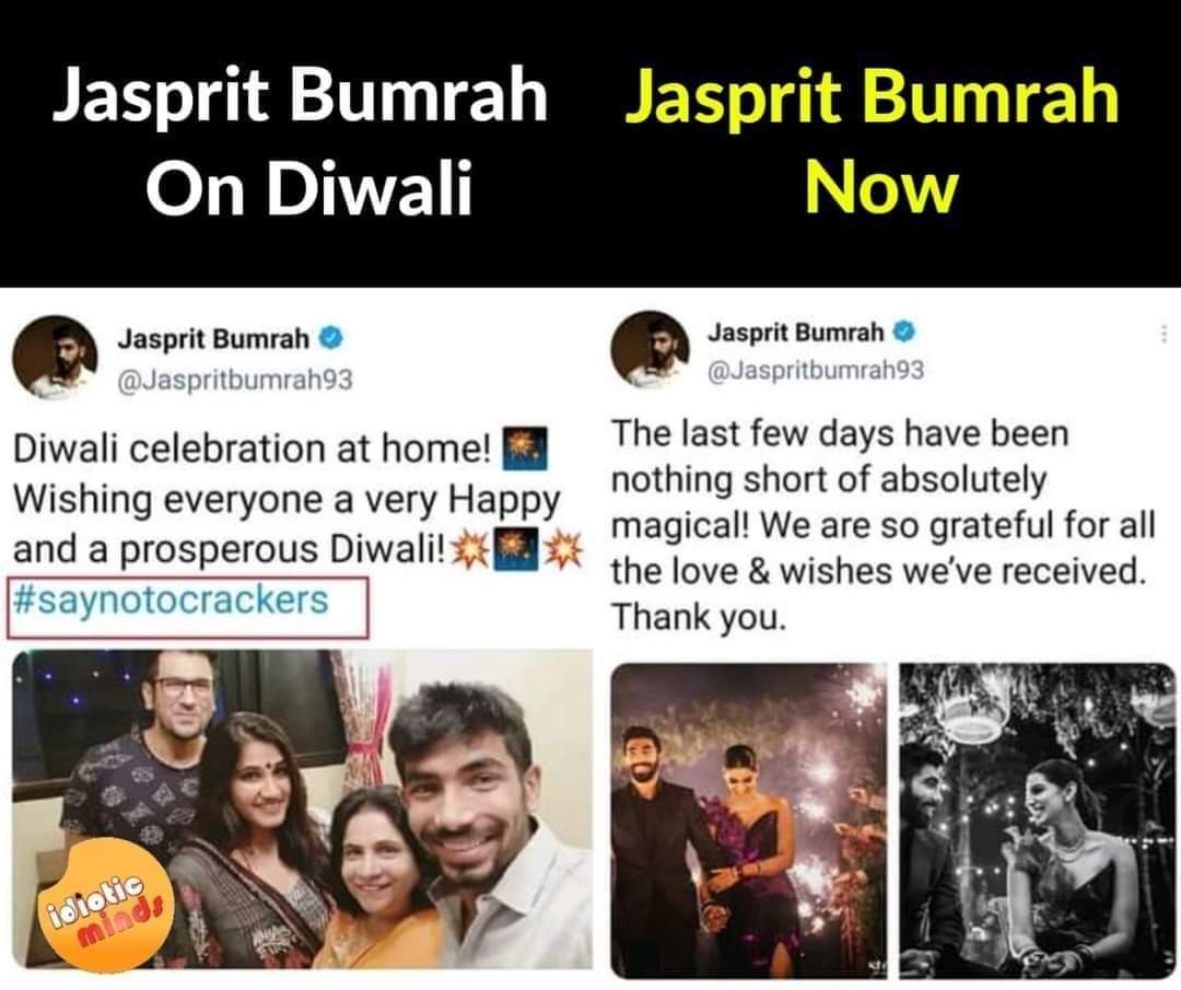 gauravrules00's tweet photo. Well suggestions bumrah 
Implementation is more needed
#saynotocrackers 
@Jaspritbumrah93 #BumrahMarriage https://t.co/PYEJCzWLwR