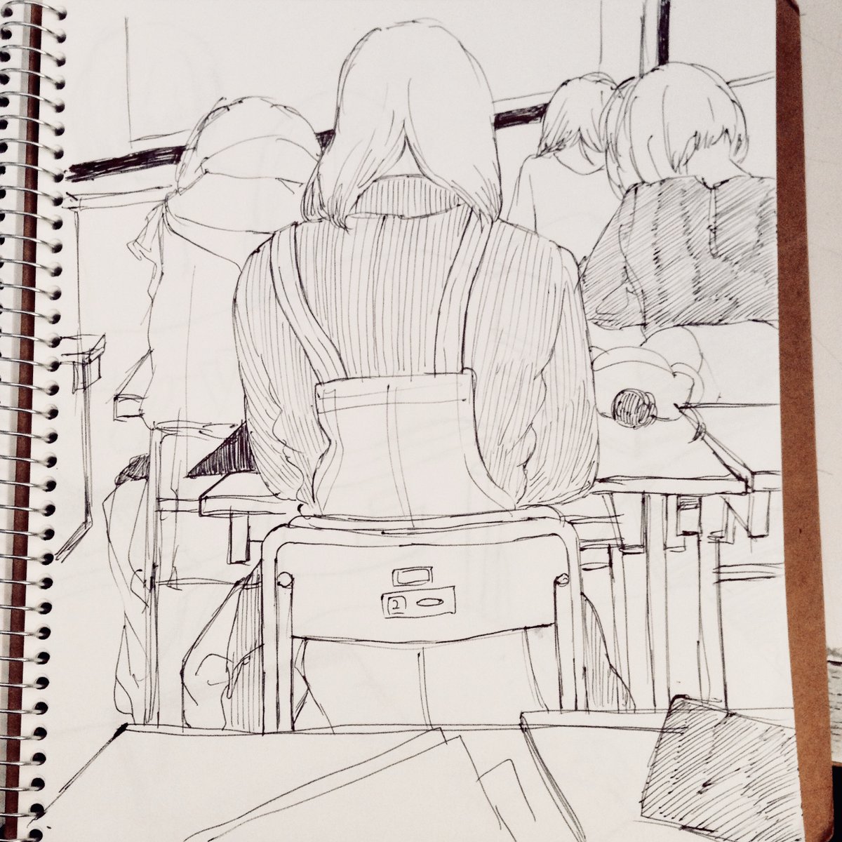 タイトル「授業に描いた絵」 