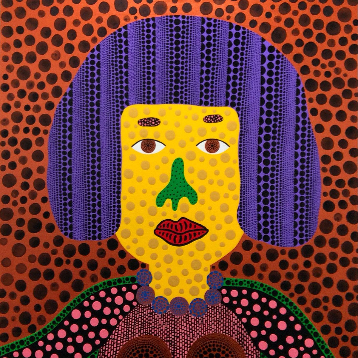 Influential Japanese artist Yayoi Kusama, Self-Portrait, 2016