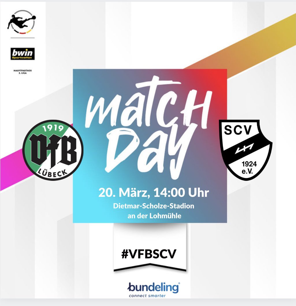 MATCHDAY 🖤🤍 
#VFBSCV

Live bei <a href="/MagentaTV/">MagentaTV</a> 
Liveticker auf sportclub-verl.de

#scverl #VFBSCV #3liga #zeigtsuns #fu3ball #matchday @vfbluebeck