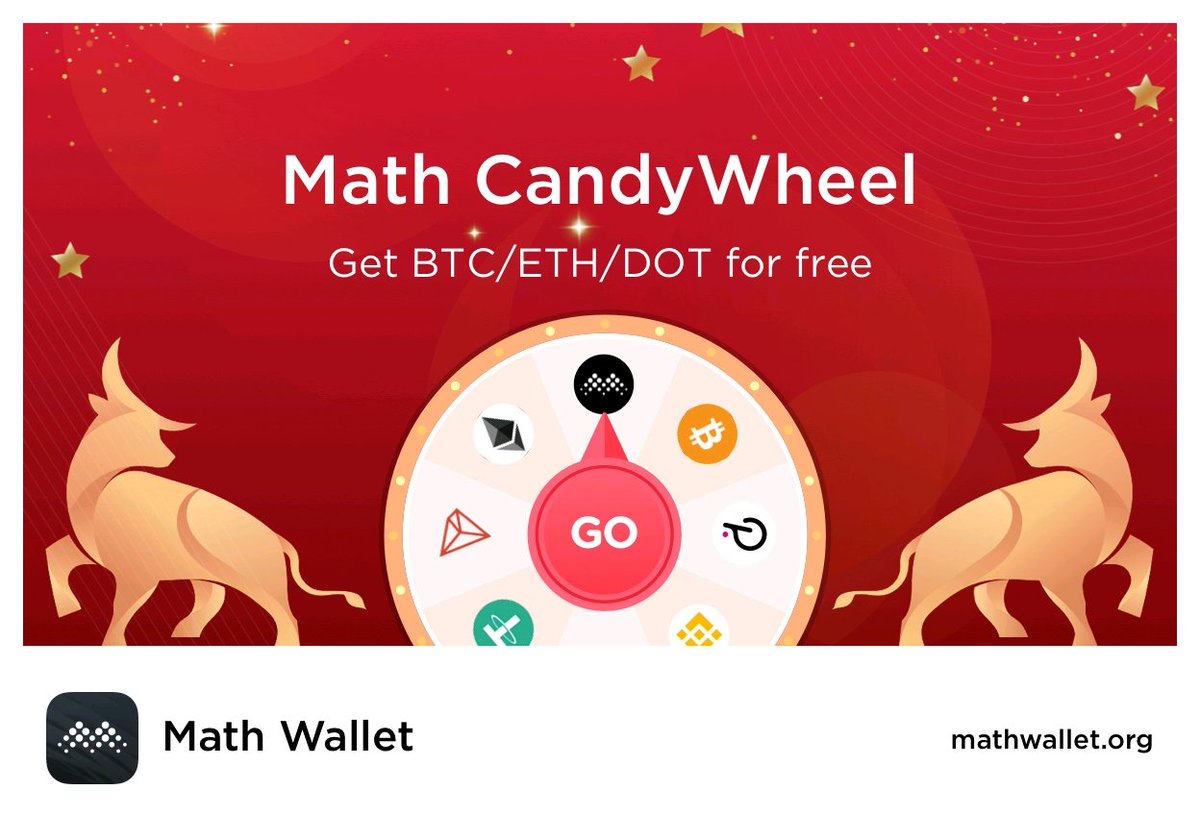 Download MathWallet <a href="/MathWallet/">MathWallet</a> and join Math CandyWheel Now! mathwallet.xyz/?utm_source=y6… #giveaway #airdrop .