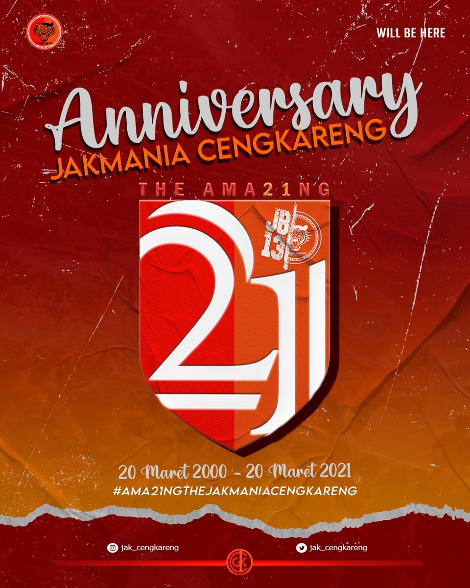 Selamat bertambah umur <a href="/Jak_Cengkareng/">Jak Cengkareng</a> tempat bernaung sekaligus keluarga walau tanpa ada ikatan darah. Semoga semakin lantang mendukung <a href="/Persija_Jkt/">Persija Jakarta</a> dimana pun berada. Thanks juga buat pak pres <a href="/bayubegajul/">bayubegajul</a> yg udah bimbing kita sampai sekarang #TheAma21ng 🔥