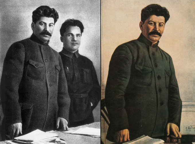 elOrdenMundial's tweet photo. Fotografías históricas modificadas por parte de la maquinaria de propaganda estalinista. https://t.co/YKbs6UdHZp