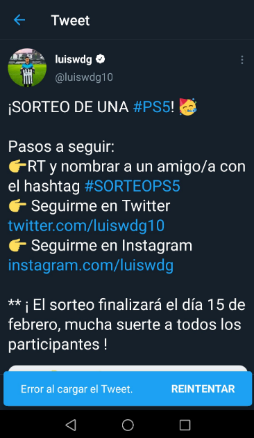 SorteoFALSO's tweet photo. Nos mandan capturas de este sorteo del mes pasado. No hemos podido estar muy pendientes de la cuenta. ¿Si no se cumplen los requisitos para que se sortea? https://t.co/ii9v4Ugaco