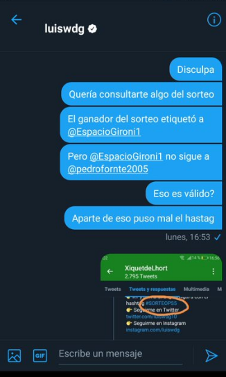 SorteoFALSO's tweet photo. Nos mandan capturas de este sorteo del mes pasado. No hemos podido estar muy pendientes de la cuenta. ¿Si no se cumplen los requisitos para que se sortea? https://t.co/ii9v4Ugaco