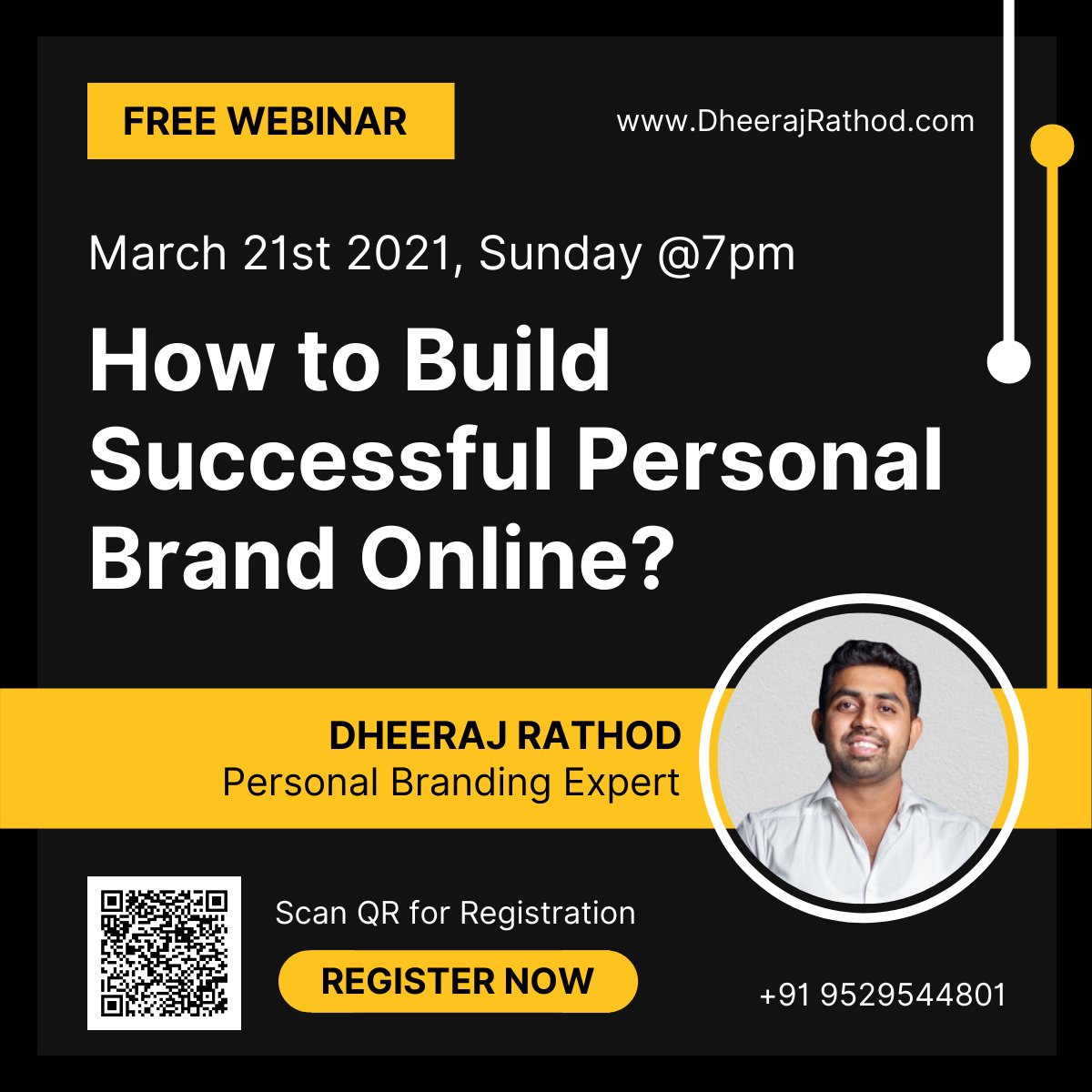 rathoddhiraj333's tweet image. Join us for a #FREE Webinar on &quot;✅How to build a successful personal brand online? &quot; 

For More Detail
Call us on 9529544801
Rigister Here : -forms.gle/mFNVsLdqkt26AB…

#personalbranding  #personalgrowth  #digitalmarketingtips