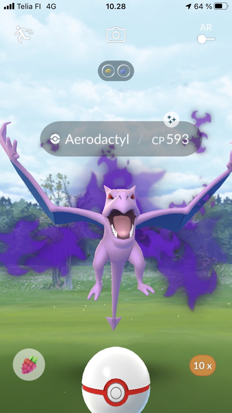 Pokemon Go player finally encounters Shiny Aerodactyl with worst