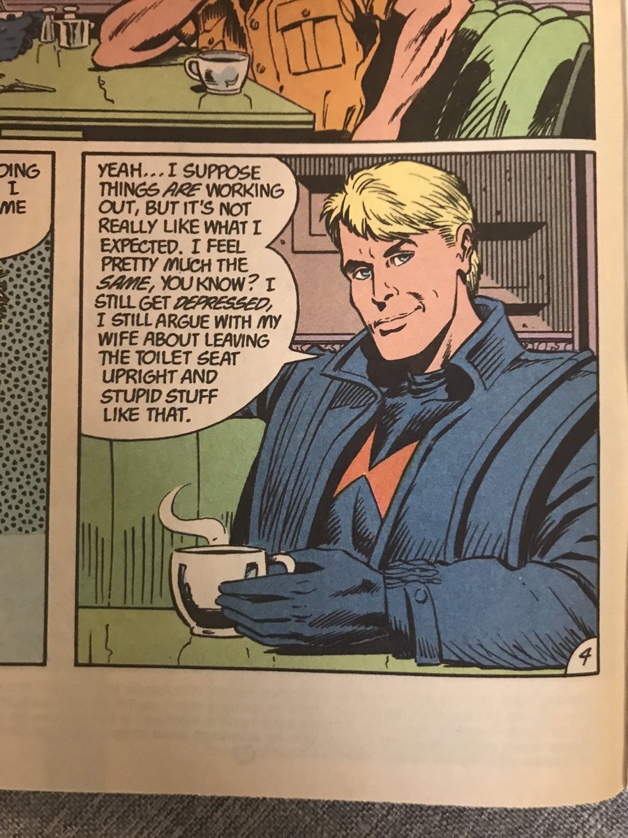 The comic is littered with these insightful moments like these, where these nuggets of truth slip out of the mouths of the cast ... it all feels like we’re on the cusp of realising something huge about ourselves. This argument between Dominic & Maxwell is particularly poignant.