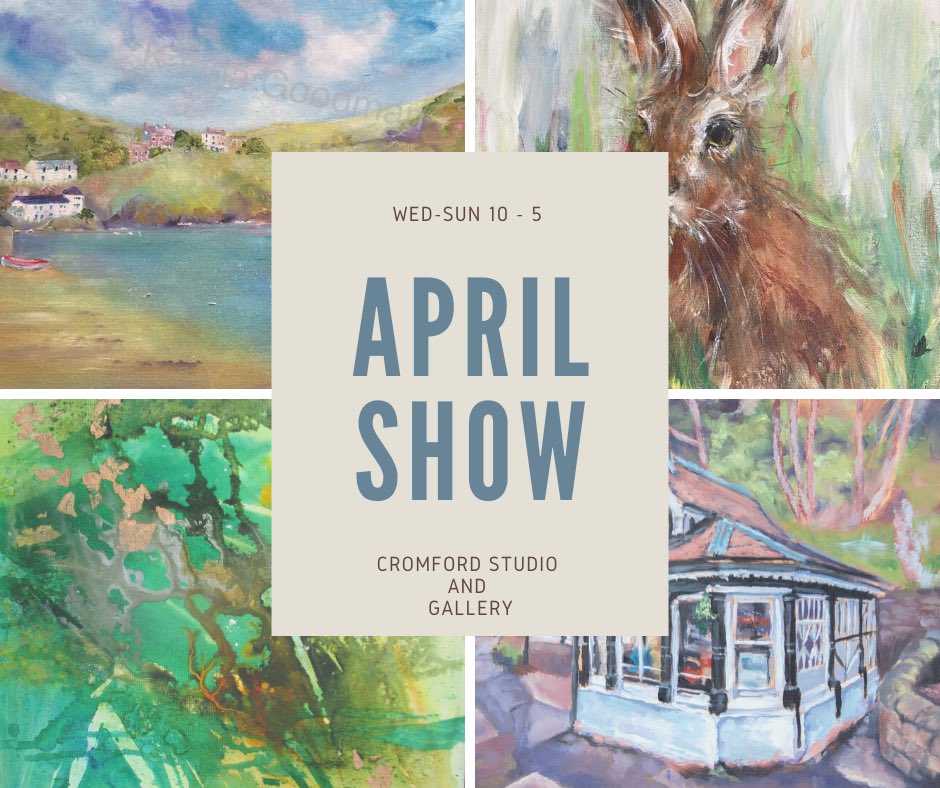 We are looking forward to April 12 th when we will reopen with a joint show by Sandy Hillyer,Lynne Wilkinson, Andy Mayers and Karina Goodman <a href="/artsderbyshire/">artsderbyshire</a> <a href="/madederbyshire/">Made In Derbyshire</a> @DVMillsWHS @Celeb_Cromford <a href="/CromfordMills/">Cromford Mills</a> <a href="/GreyhoundCrom/">The Greyhound</a>