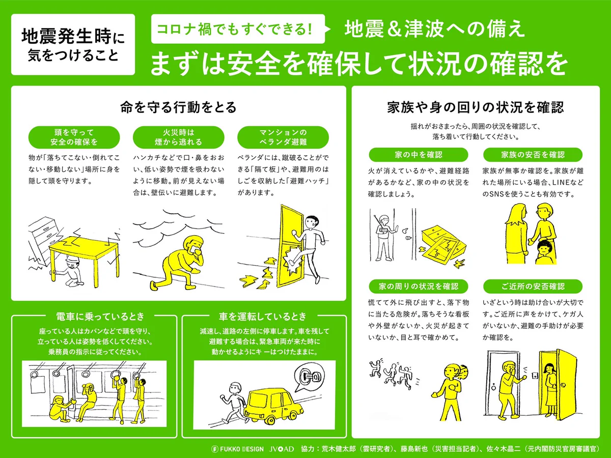 いざという時のために覚えておきたい･･･！地震の時に取るべき行動や気を付けること！
