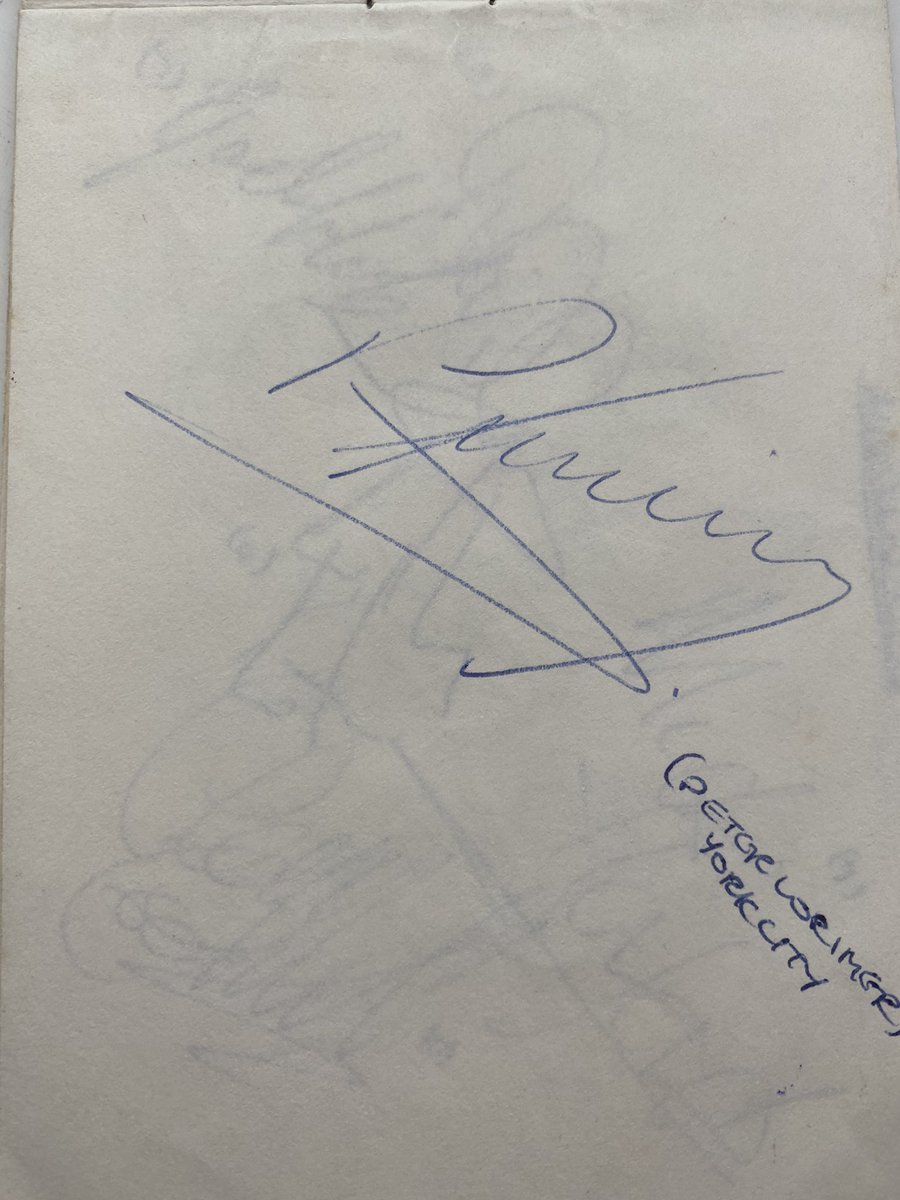 jools4949's tweet image. #RIPPeterLorimer Managed to get his autograph when he played for York city against Wigan Athletic around 1970