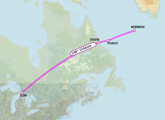 SirListenalot's tweet photo. #B2 #TIGER21 passed PORGY 0156z, estimated DUVBI 0216z, leaving FL260 for FL380. #TIGER22 was 5 minutes behind "21" and climbed to FL400. They were not interested in "direct SSM", preferred to stick to their flightplan. https://t.co/1M65OTIFED