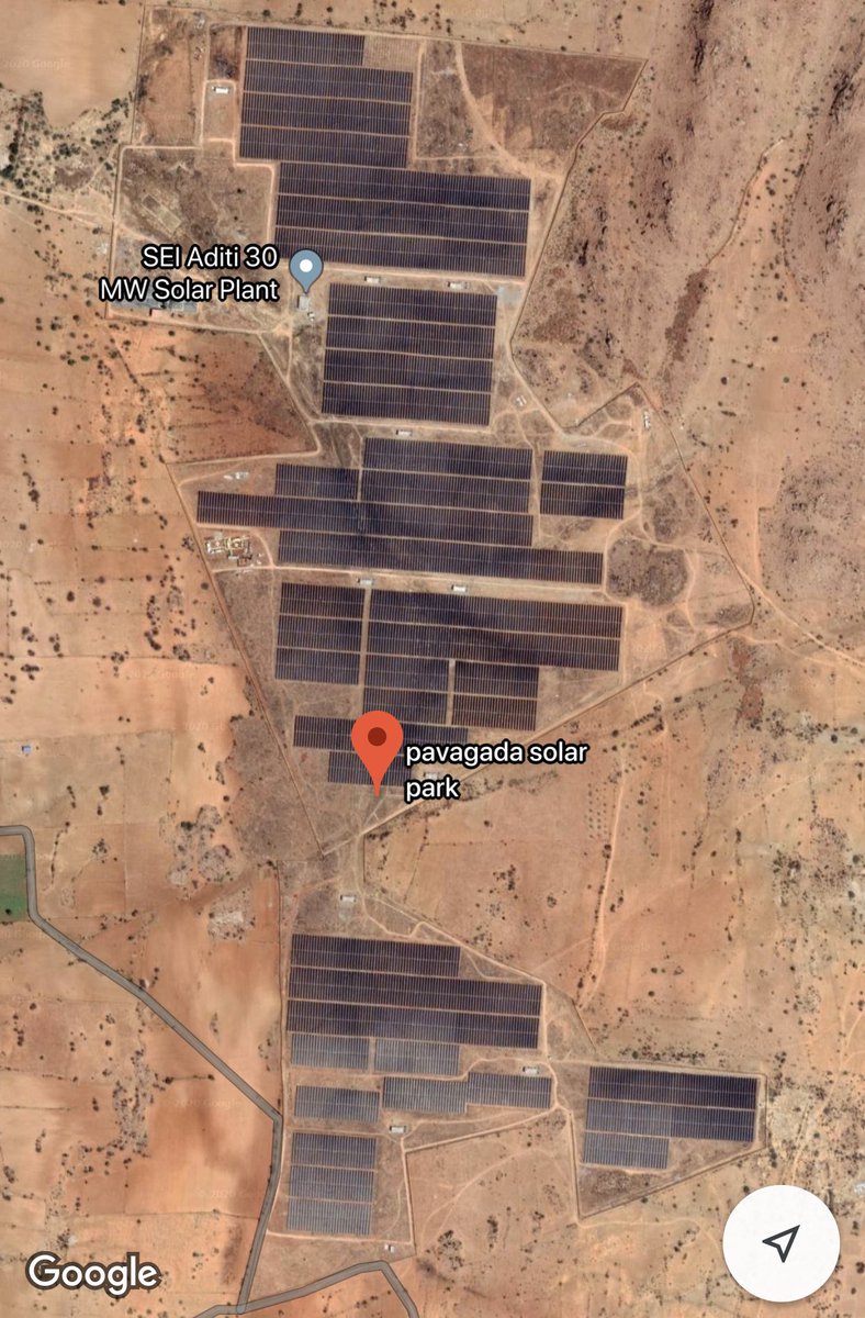 This is Pavagada Solar Park in Karnataka, one of the world’s largest solar park. It can generate 2050 MW of electricity ⚡️ daily and currently giving jobs to 4000 local people. It can light the entire North East India. We should be heading on this, not on new coal power plants.🙏🏻