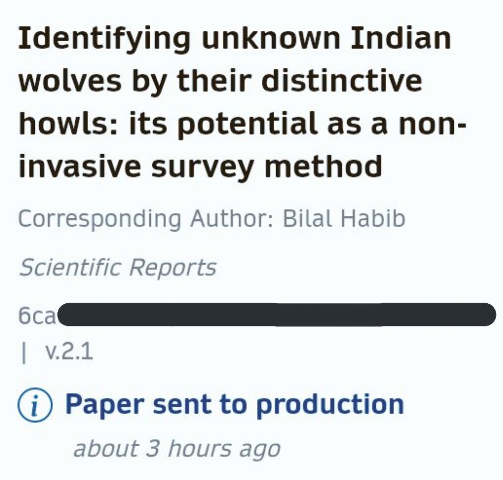 #Weekendsurprise
The 2nd Chapter of my PhD is on the way for publication #ScientificReports #Wolfhowl #phdlife @holly_howls @wildwithwolves 
Simple statistical method to identify individuals from vocals. R code and step by step guidence will be available with the paper.