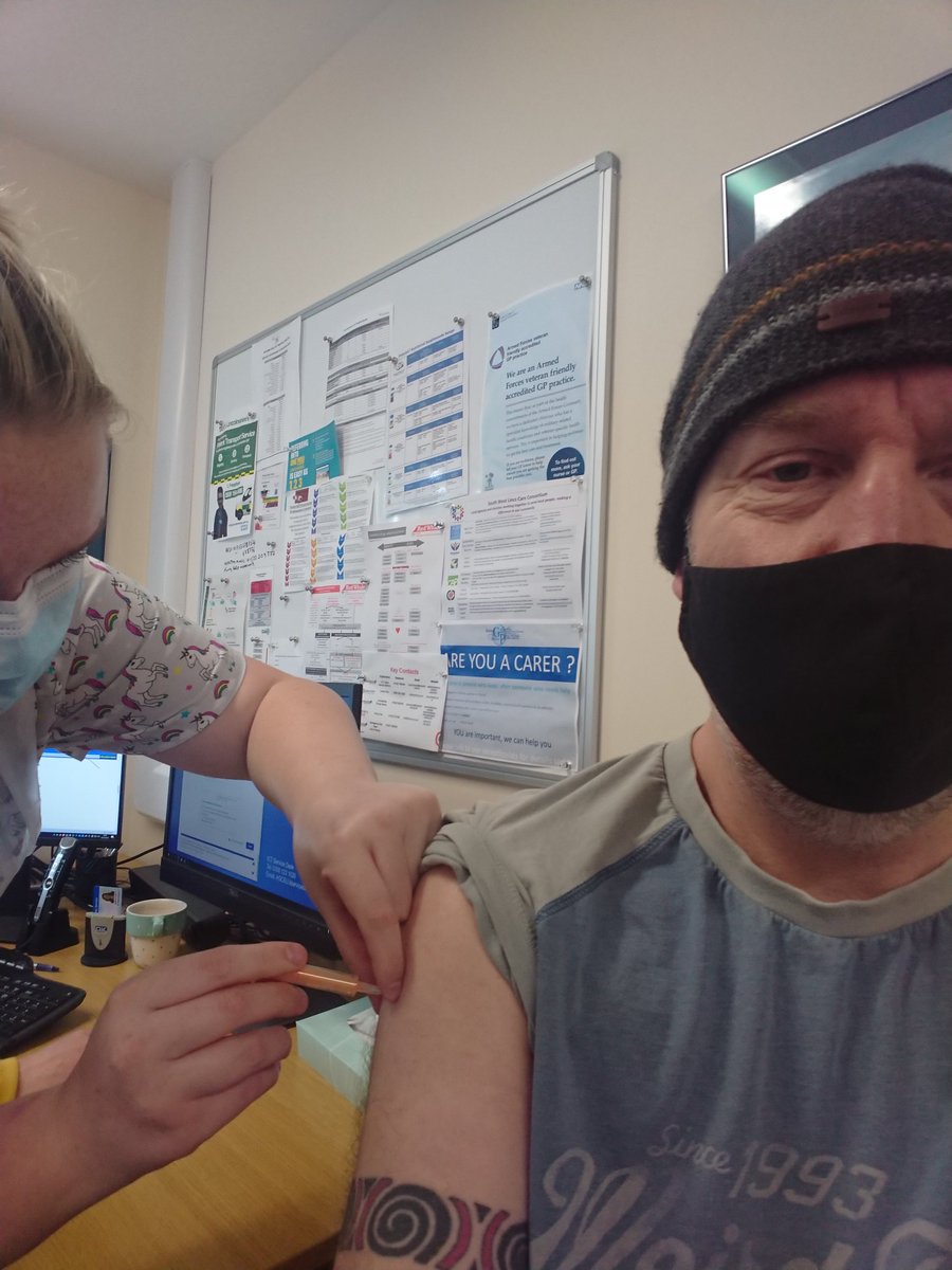 Just had my AZ jab - I'm of a certain age!!   Very quick. Very efficient. Painless.