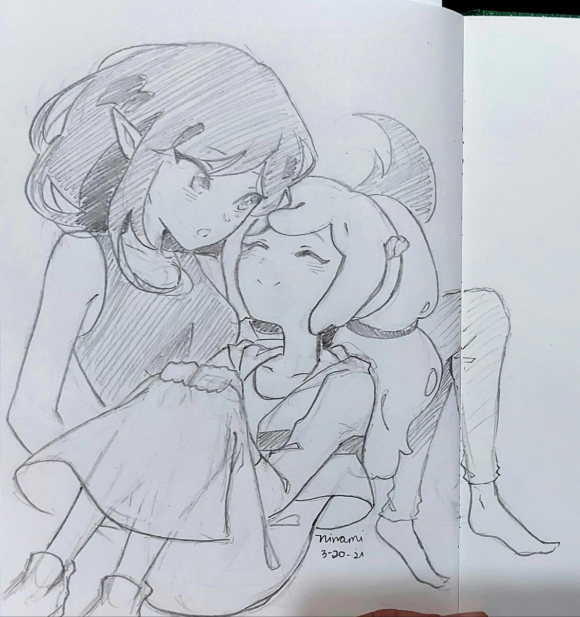 A sketch of marceline and bubblegum 💕

I only ever watched adventure time for simon hahahaha. But these too are so cute uwu

(I have failed anatomy xD but i'll prolly color this on digital so i can fix it up a bit)

#AdventureTime #bubbline #marceline #princessbubblegum #fanart 