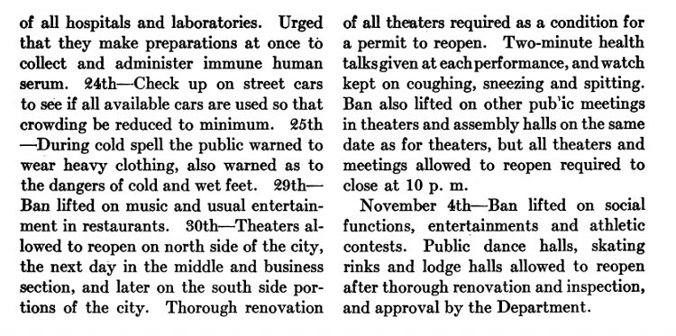 & then by late October/early November (just 6 weeks into the outbreak) theatres were allowed to reopen, social functions & public meetings resumed 5/