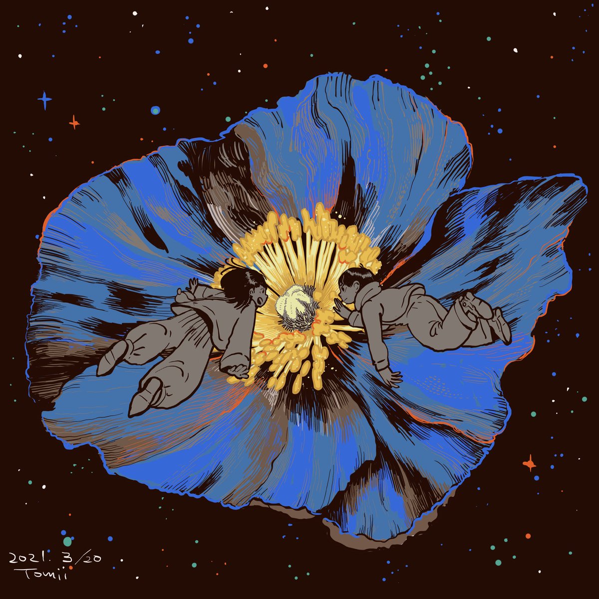 「惑星poppyで逢いましょう 」|トミイマサコのイラスト