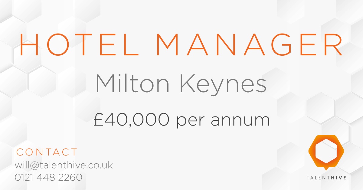 Talent_Hive's tweet photo. We are looking for a Hotel Manager for our client in the Milton Keynes area. If you are a strong Deputy General Manager or Operations Manager with a rooms based background we would love to hear from you.
#hotel #Jobs #Recruiting #MiltonKeynes #TalentHive #HotelManager https://t.co/3O0q5jXaLh