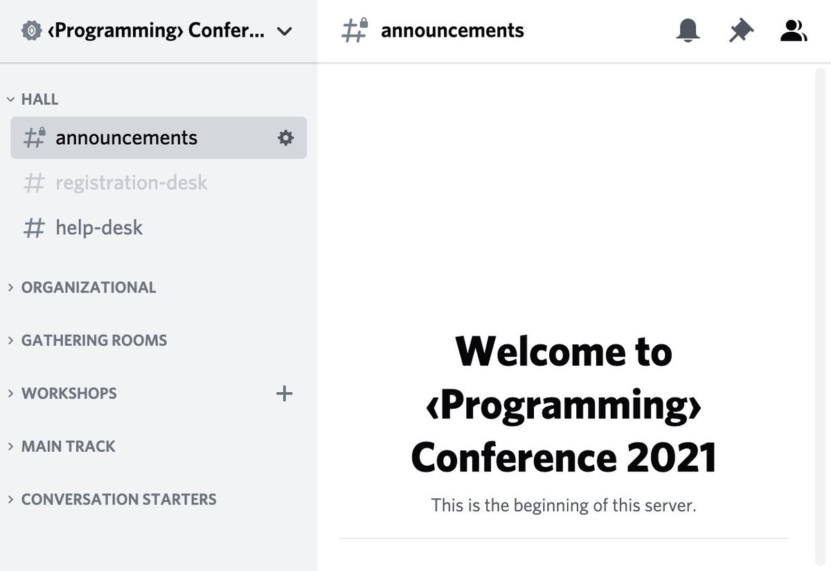 programmingconf's tweet image. The ‹Programming› 2021 Discord server has opened! Feel free to join early and engage in discussions before we kick off the conference week!
Not yet registered for #prog21? Registration is still open! Visit eventbrite.co.uk/e/programming-…