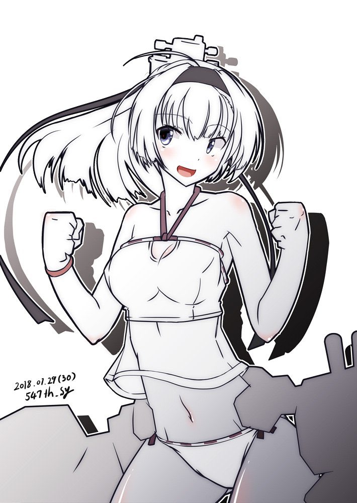 秋月(艦これ) 「過去絵の再掲で秋月さんを描いた気になっておきましょう... 」|547th_syのイラスト
