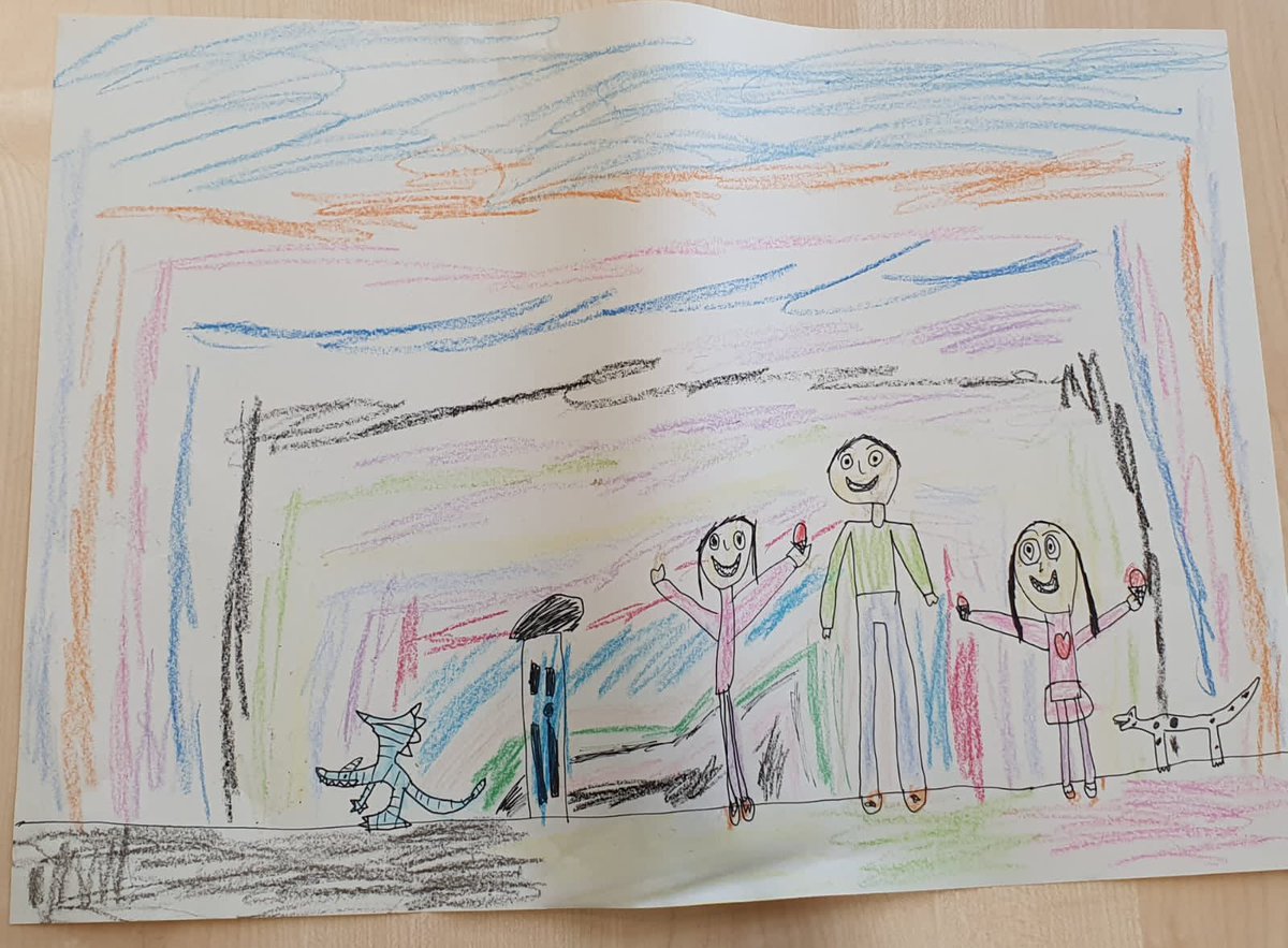 TurriffPrimary's tweet image. Today in P1A we listened to the story of Cha Cha the Chameleon and thought about all the things we would want someone to know about us - what makes us sparkle and shine. We then used this to create a picture 🖼 @Tree_Of #treehouse #treeofknowledge #healthandwellbeing #Primary1