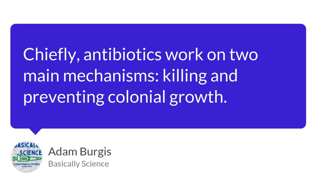 ScienceBasicPod's tweet image. Fast Fact: Antibiotics stop infections by either killing or preventing population growth.

Read the full article: Drugs and Superbugs!
▸ lttr.ai/enGC

#AntibioticResistantSuperbugs #MRSAandsuperbugs #Bacteria #BSPN
