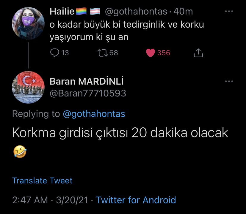 Dilerim ki 20 dakika can cekise çekişe geberirsin kimseye zarar veremeden.