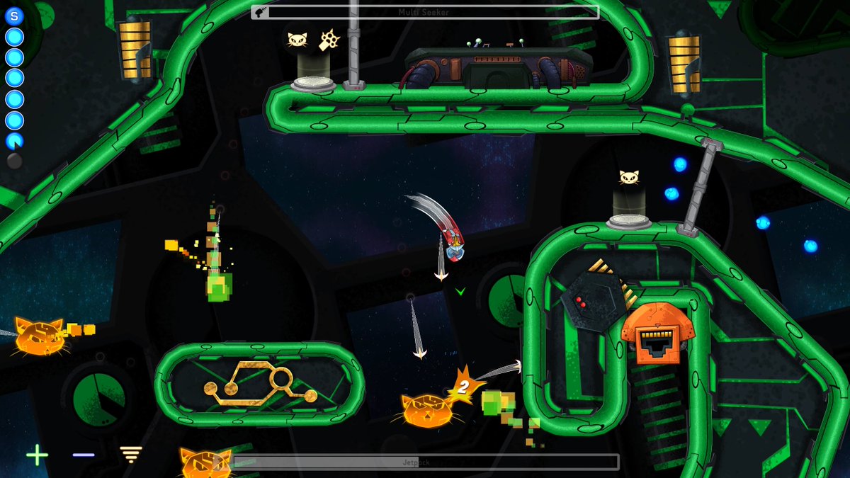 QuantumApG's tweet photo. In the search for a new home, Charlie has to overcome a variety of obstacles - some of them a little bigger than others! #indiegames #screenshotsaturday 

Space Otter Charlie is Out Now! https://t.co/lxKbhI2MhQ https://t.co/KLiGyOKdJC