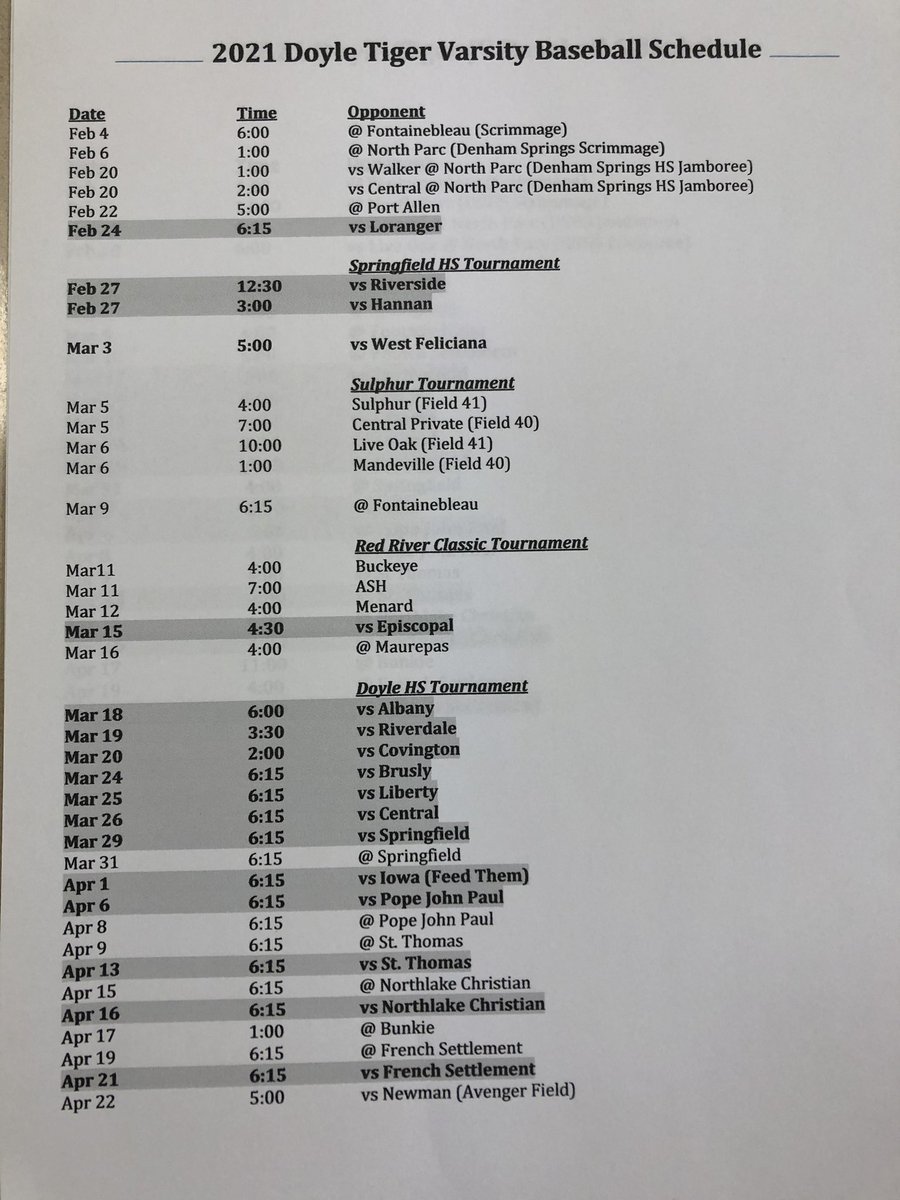 Doyle Tigers Baseball tweet media