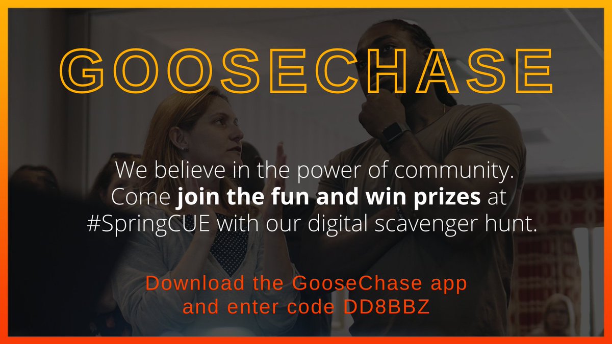 Who wants to win UberEats and Amazon cards? Join the <a href="/carnegielearn/">Carnegie Learning</a> GooseChase at #springcue!

Download and goosechase app and enter code DD8BBZ to play