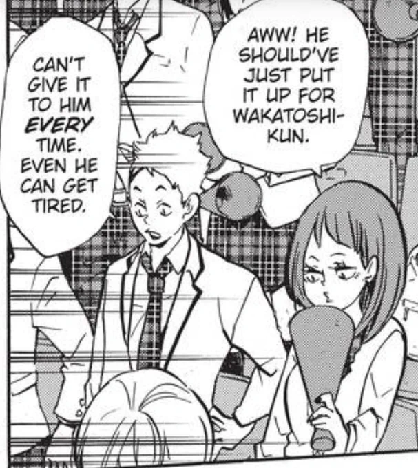 oh to be a student at shiratorizawa, close enough to ushijima to call him wakatoshi-kun 