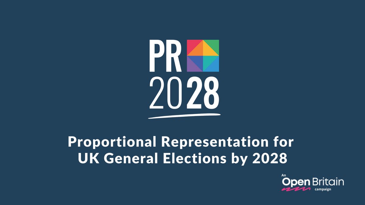 Announcing #PR2028! 

Doing our bit to bring about #ProportionalRepresentation for UK General Elections by 2028, at the latest.

Find out more at open-britain.co.uk/pr2028